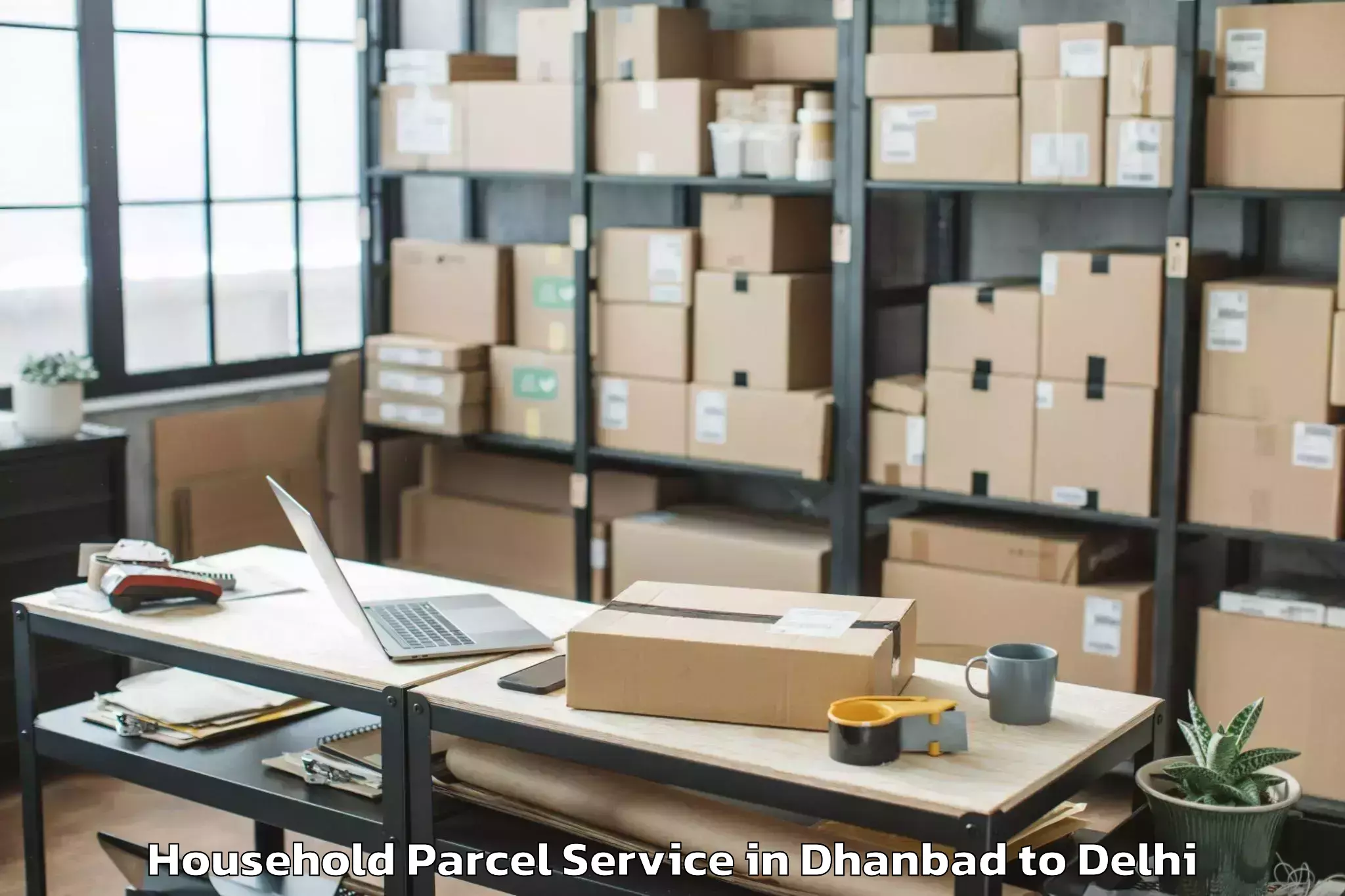 Book Dhanbad to Select Citywalk Mall Household Parcel Online